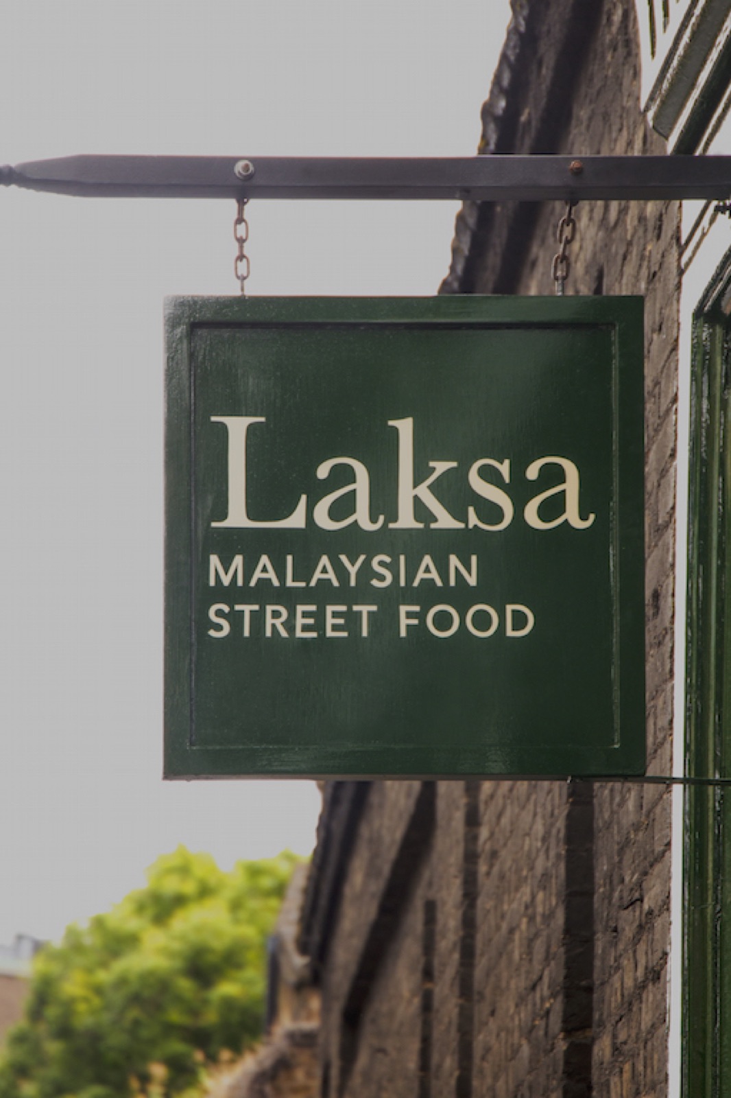 The menu board at Laksa, Clerkenwell — Malaysian street food